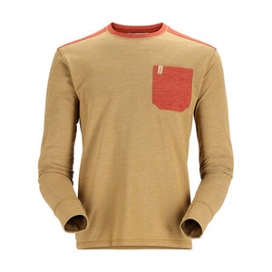Simms Henry's Fork Crew Men's in Camel Heather and Clay Heather